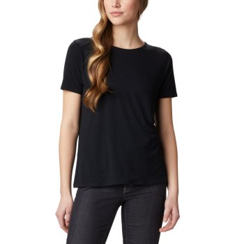 Columbia Essential Elements Short Sleeve, Camiseta Negros Para Mujer | 134526-GQW